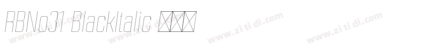 RBNo31 BlackItalic字体转换